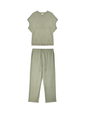Poncho T-shirt Set | Dusty Green