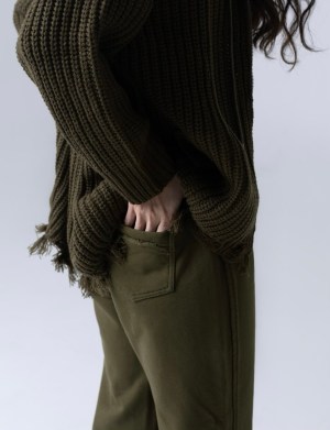 Knitted Zipper Set | Olive