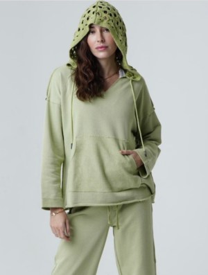 Crochet Hooded Set | Pistachio Green
